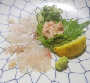 カワハギの肝醤油